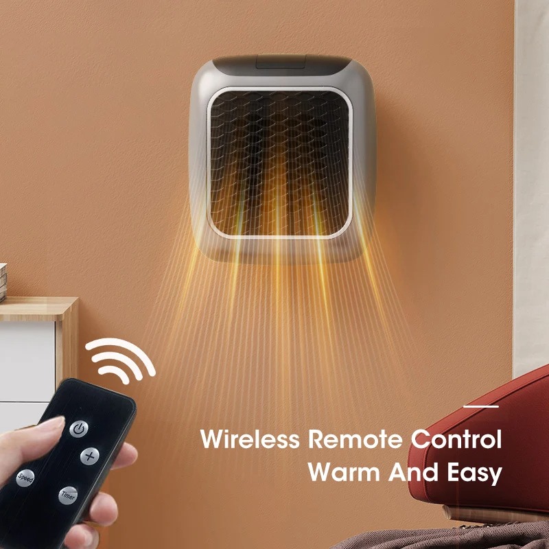 Smart Bathroom Fan - Керамический обогреватель PTC, настенное крепление, настольный