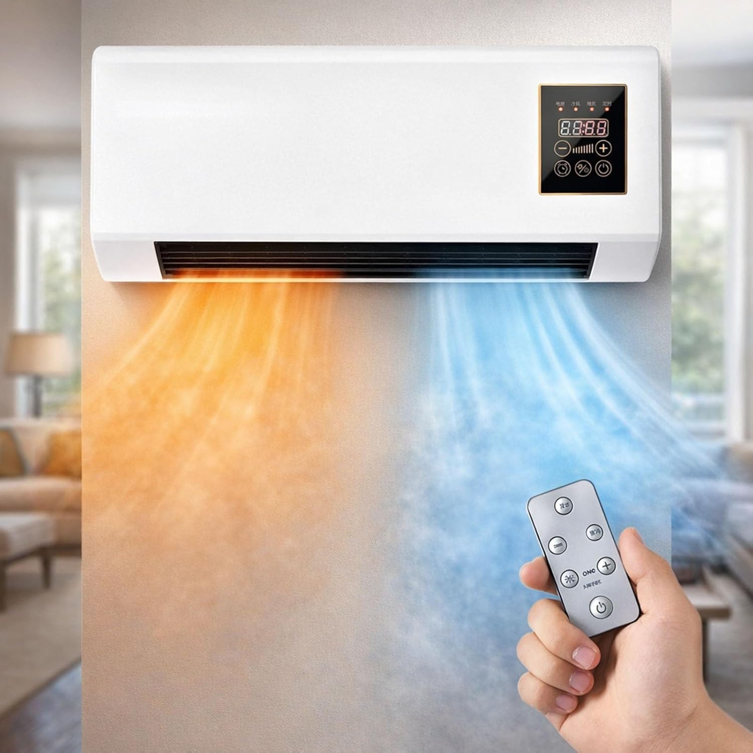 Smart Bathroom Fan - Портативный настенный кондиционер-вентилятор 2 в 1,