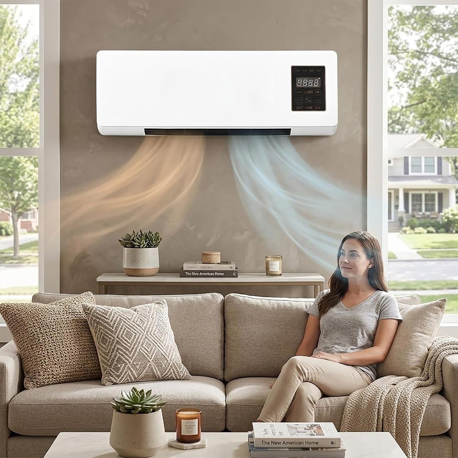 Smart Bathroom Fan - Портативный настенный кондиционер-вентилятор, 2-в-1: охлаждающий кондиционер
