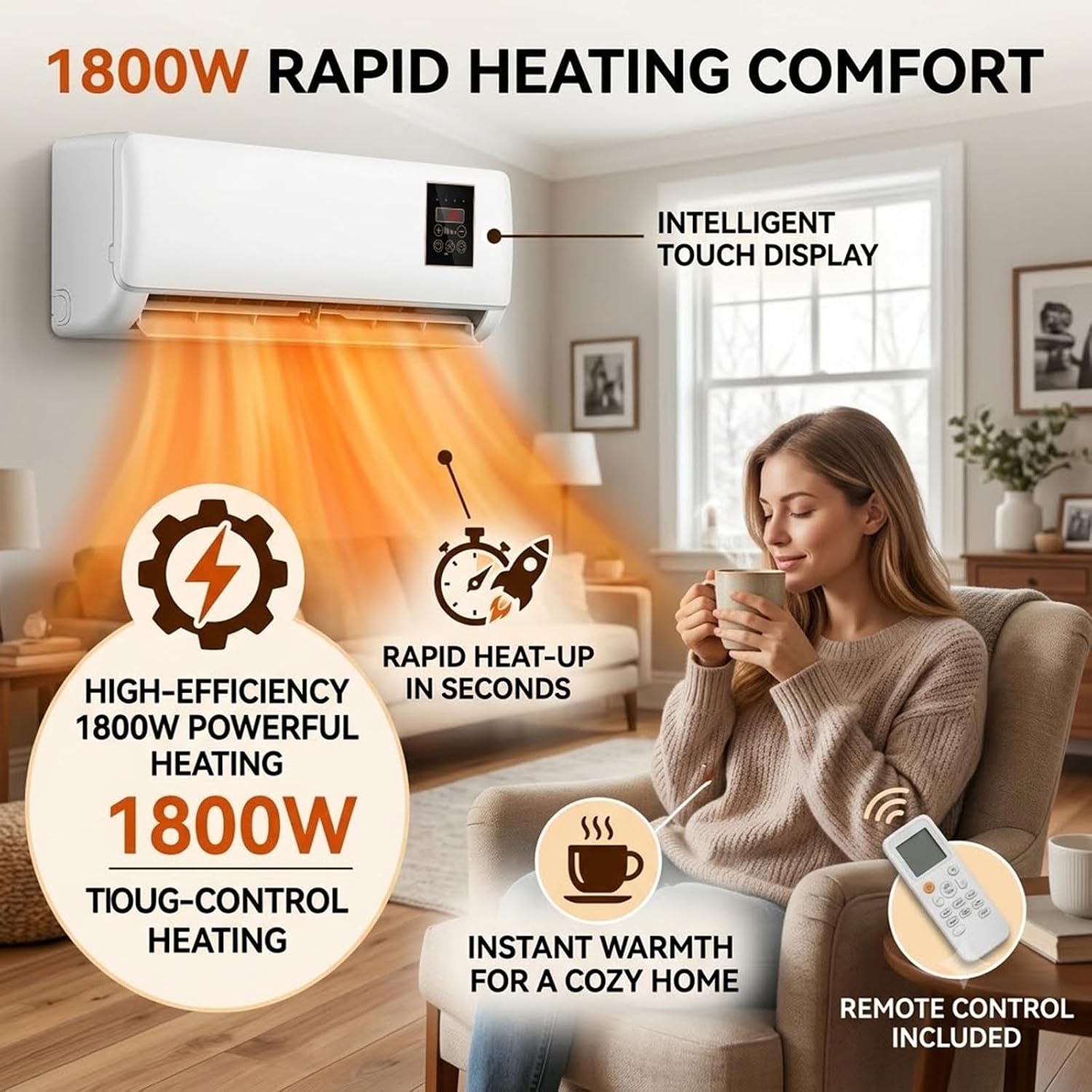 Smart Bathroom Fan - Настенный кондиционер 2 в 1, мини-установка