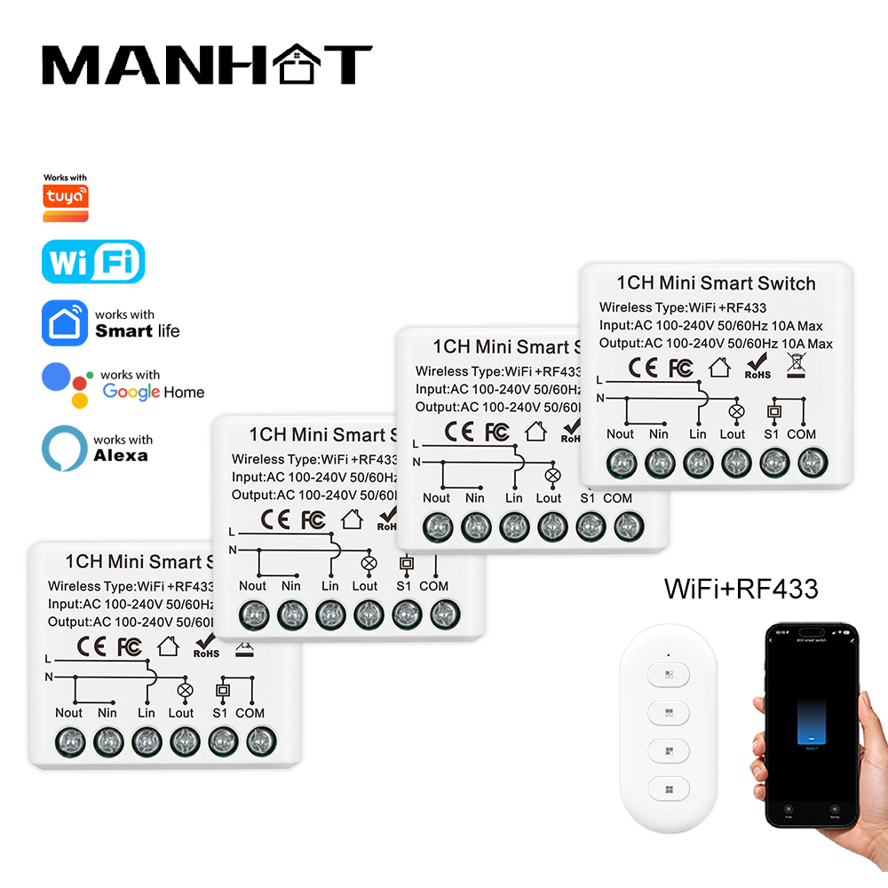Smart Ir Remote Controller - Умный мини-выключатель Wi-Fi 10А с беспроводным