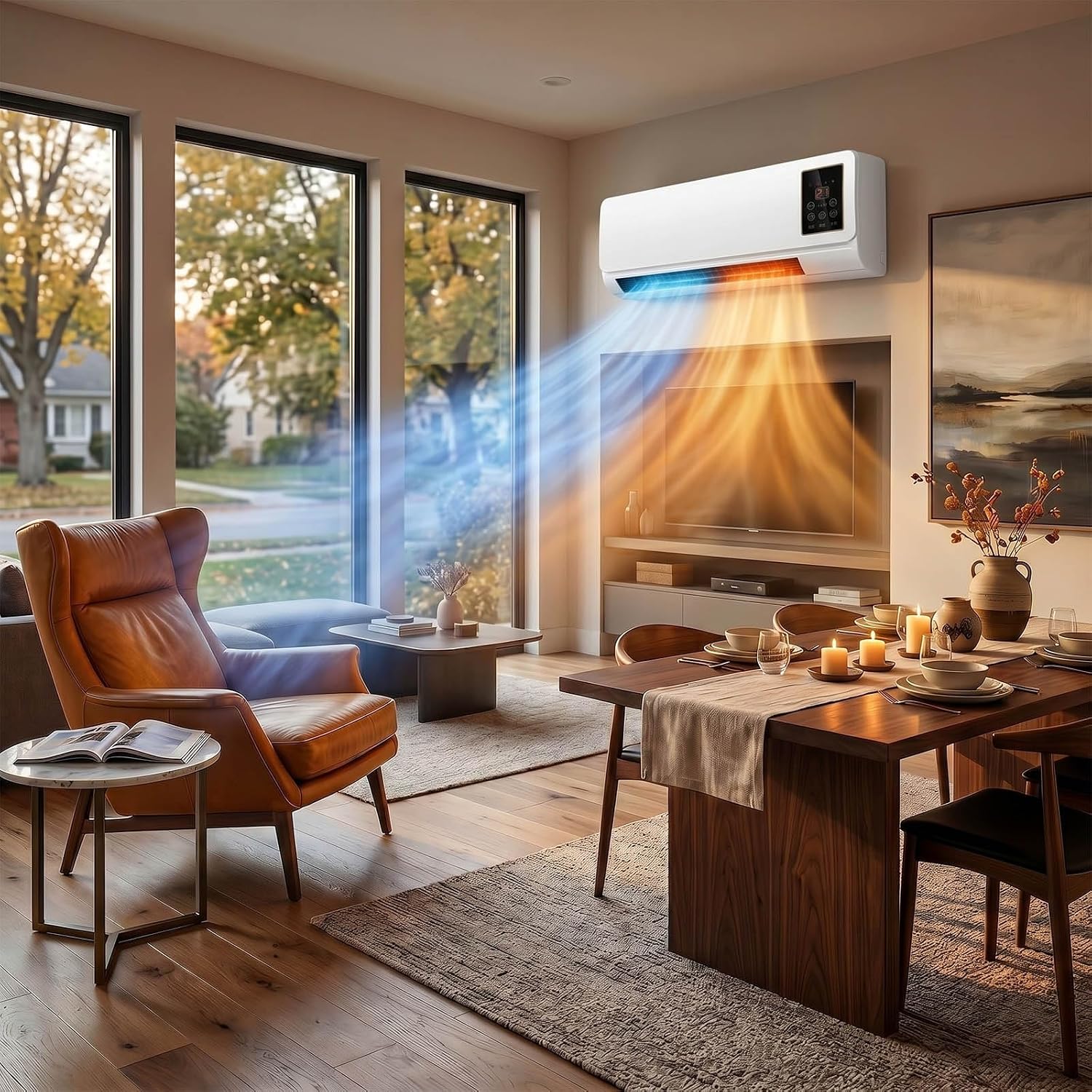 Smart Bathroom Fan - Настенный кондиционер-вентилятор и обогреватель, умный бесканальный