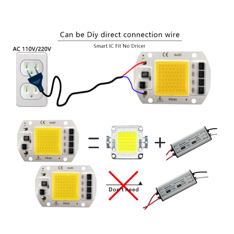 3000K 6000K Φ COB Chip Светоди – обзор и цена Smart Home Outdoor